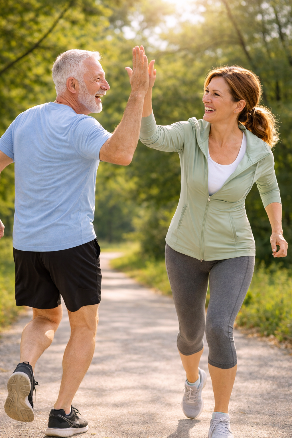 active couple happy after joint injections for knee